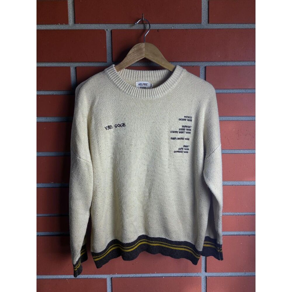 Aelfric Eden Van Gogh Graphic Knit Sweater Cream Large